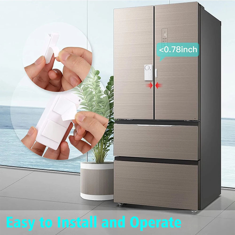 New Freezer Door Alarm with Delay 3/15/30/60 Seconds Adjustable Delay Refrigerator Alarm Wireless Door Open Ala