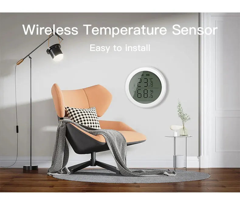 Work with Tuya Smart ZigBee Thermometer Home Indoor Temperature And Humidity Se nsor LCD Display APP Voice Control Alexa Google Home Assistant