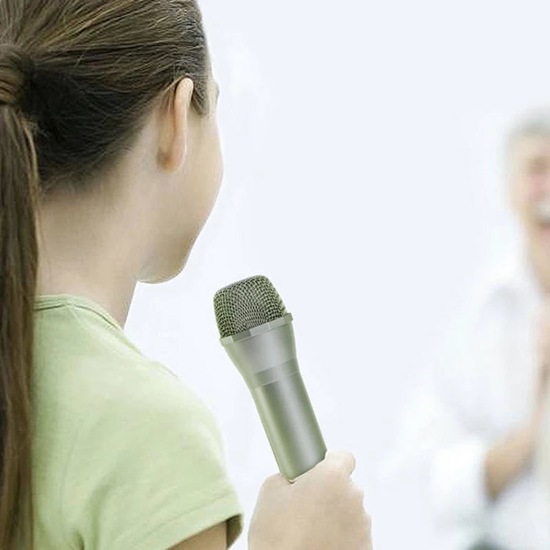 1 unidade, microfone de imitação, acessório de palco, microfone artificial de brincar para crianças, microfone de plástico para karaoke, brinquedo para disfarces e faz de conta