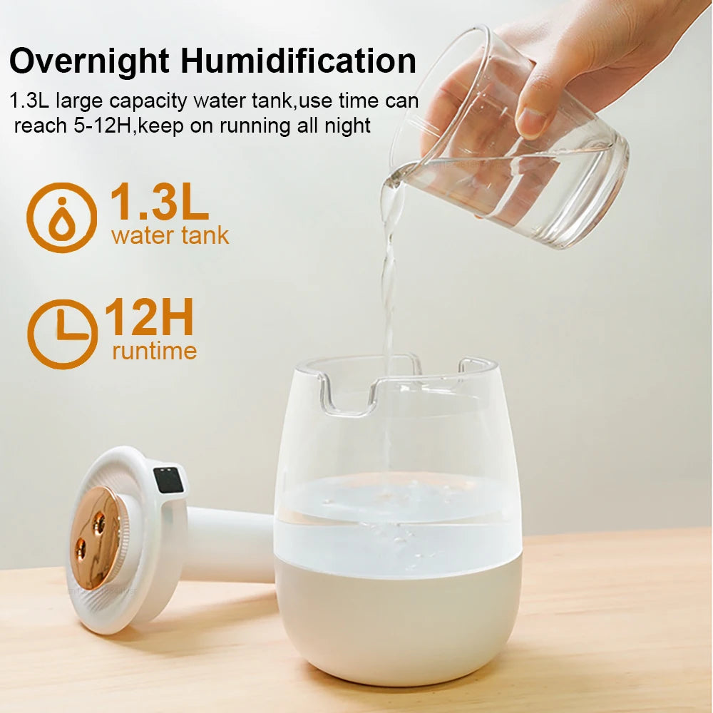 Humidificateur de bureau à double brume de 1.3 L