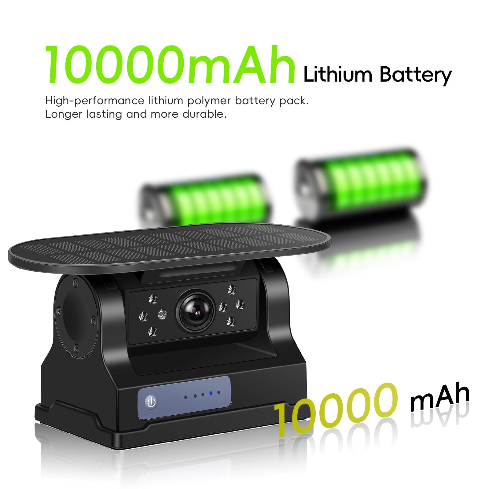 Leekooluu WiFi HD Car Camera Wireless Solar Panel 720P Infrared Night Vision Magnetic Camera IP67 Waterproof Front Rear View DVR