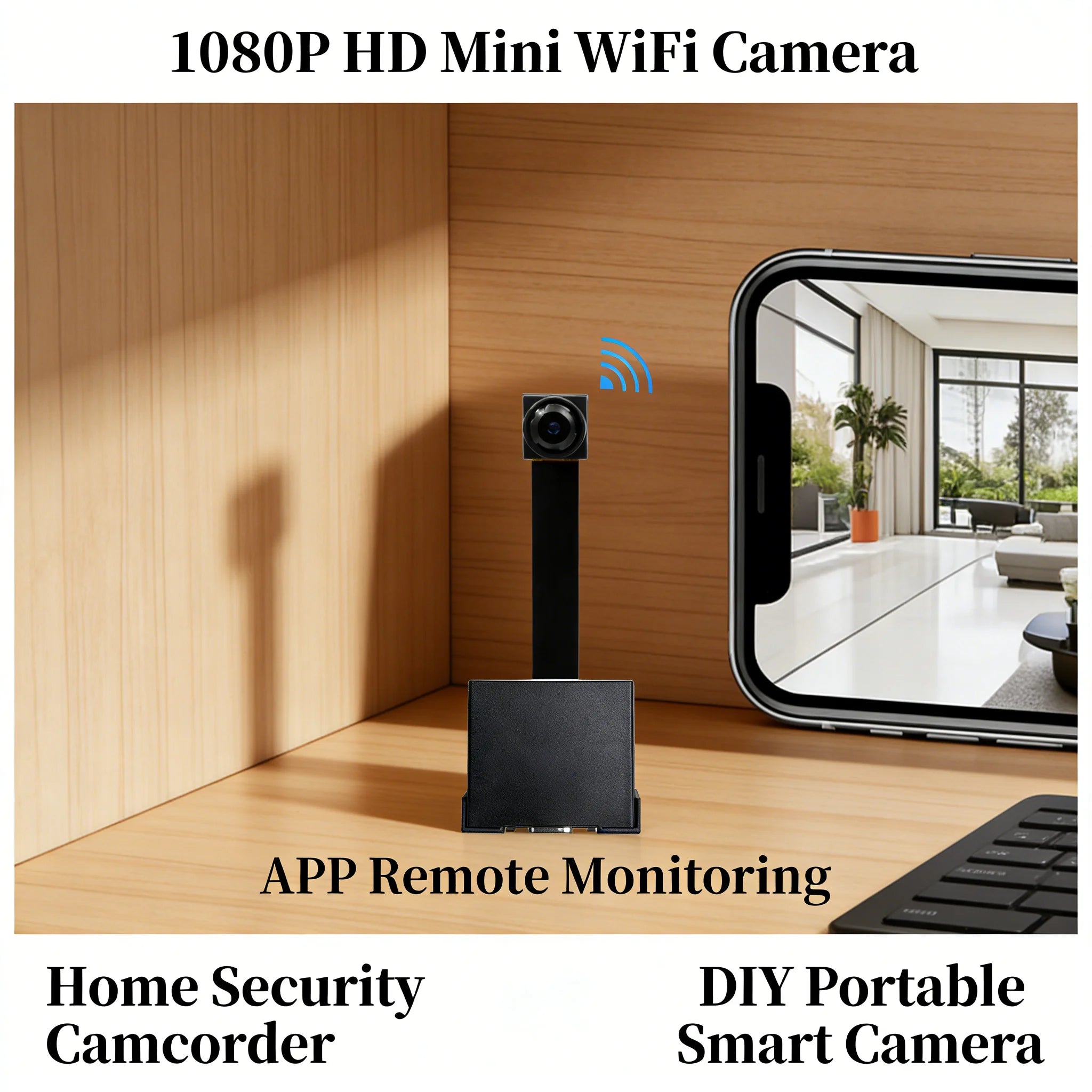 Mini cameră de securitate WiFi cu detectare a mișcării și vizualizare de la distanță