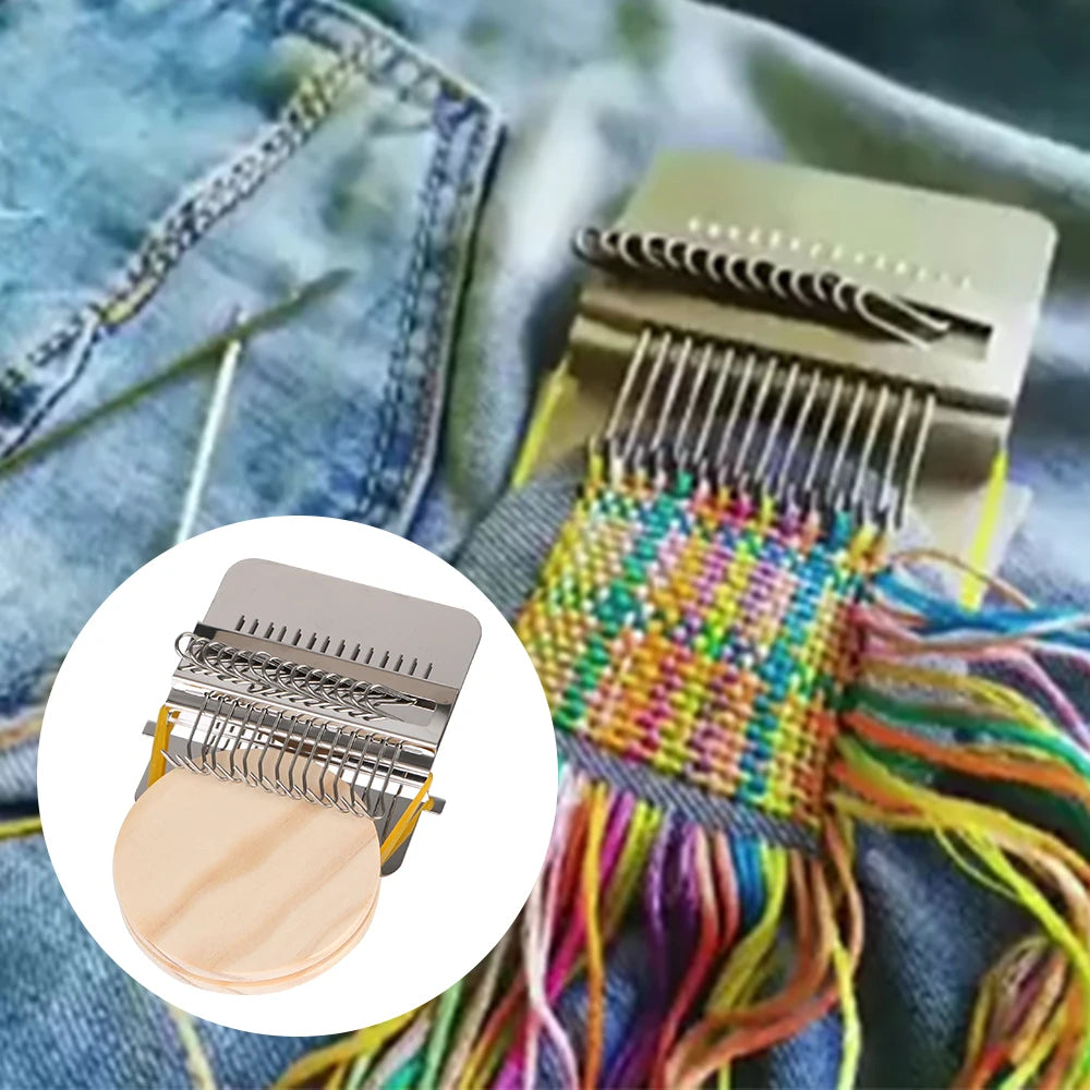 Mini Darning Loom for Clothing Repairs, 14 or 28 Pins