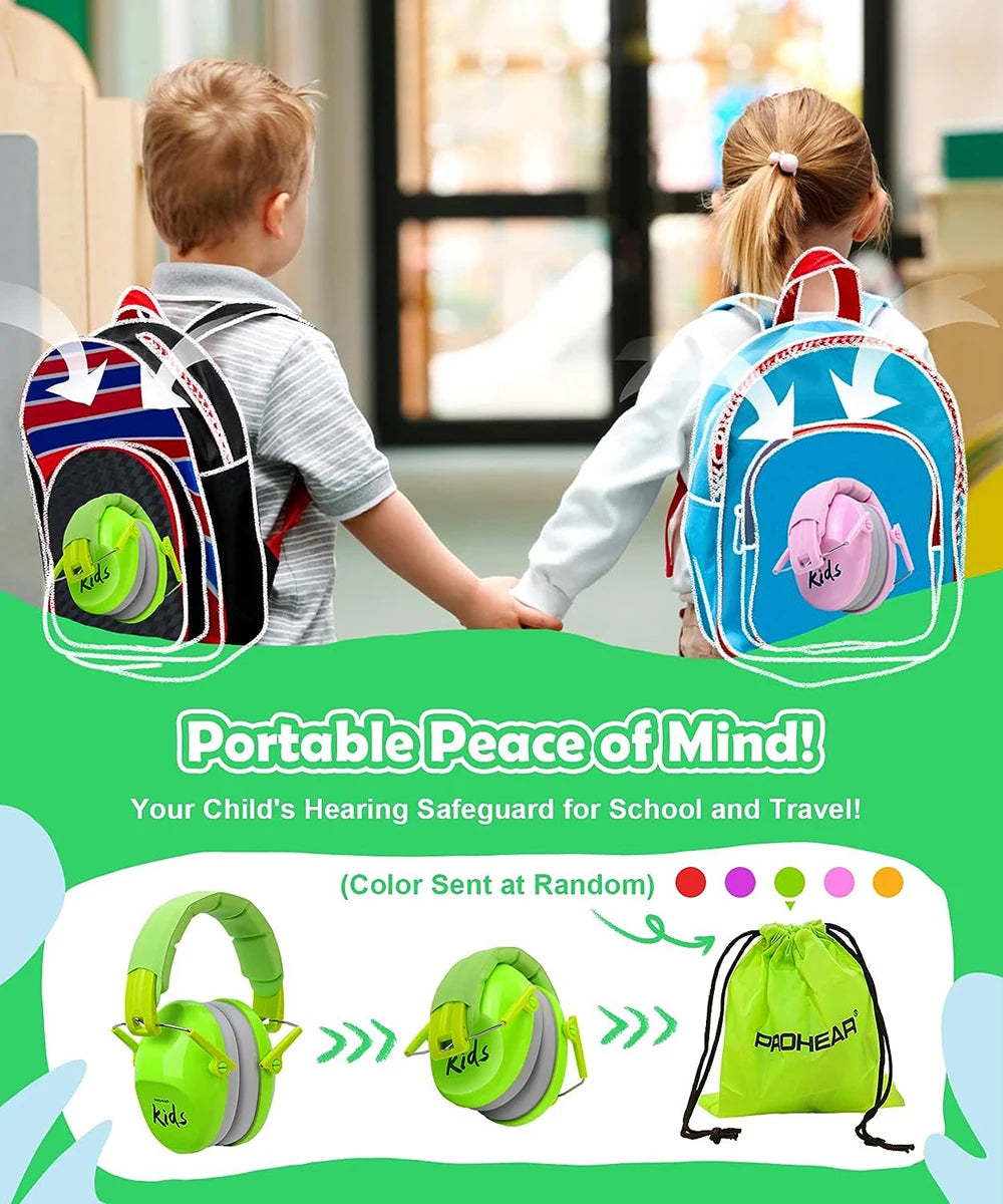 ZOHAN Kids Hearing Protection Earmuffs Baby Ear Defenders Noise Reduction Earmuff For Autism Children Toddlers Reading Sleeping