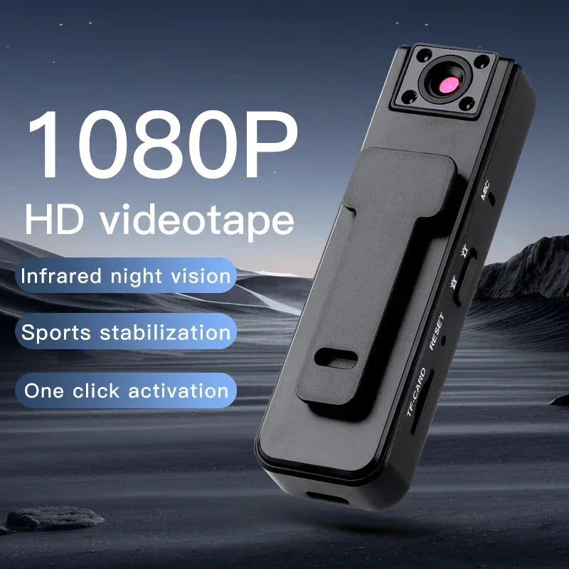 Outdoor Back-Clip Night Vision Recorder 1080p with Rotatable Lens