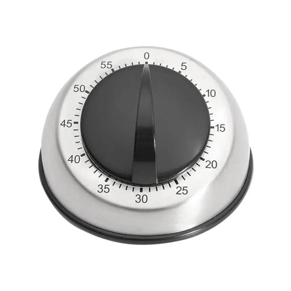 Stainless Steel Mechanical Kitchen Timer with Magnetic Base