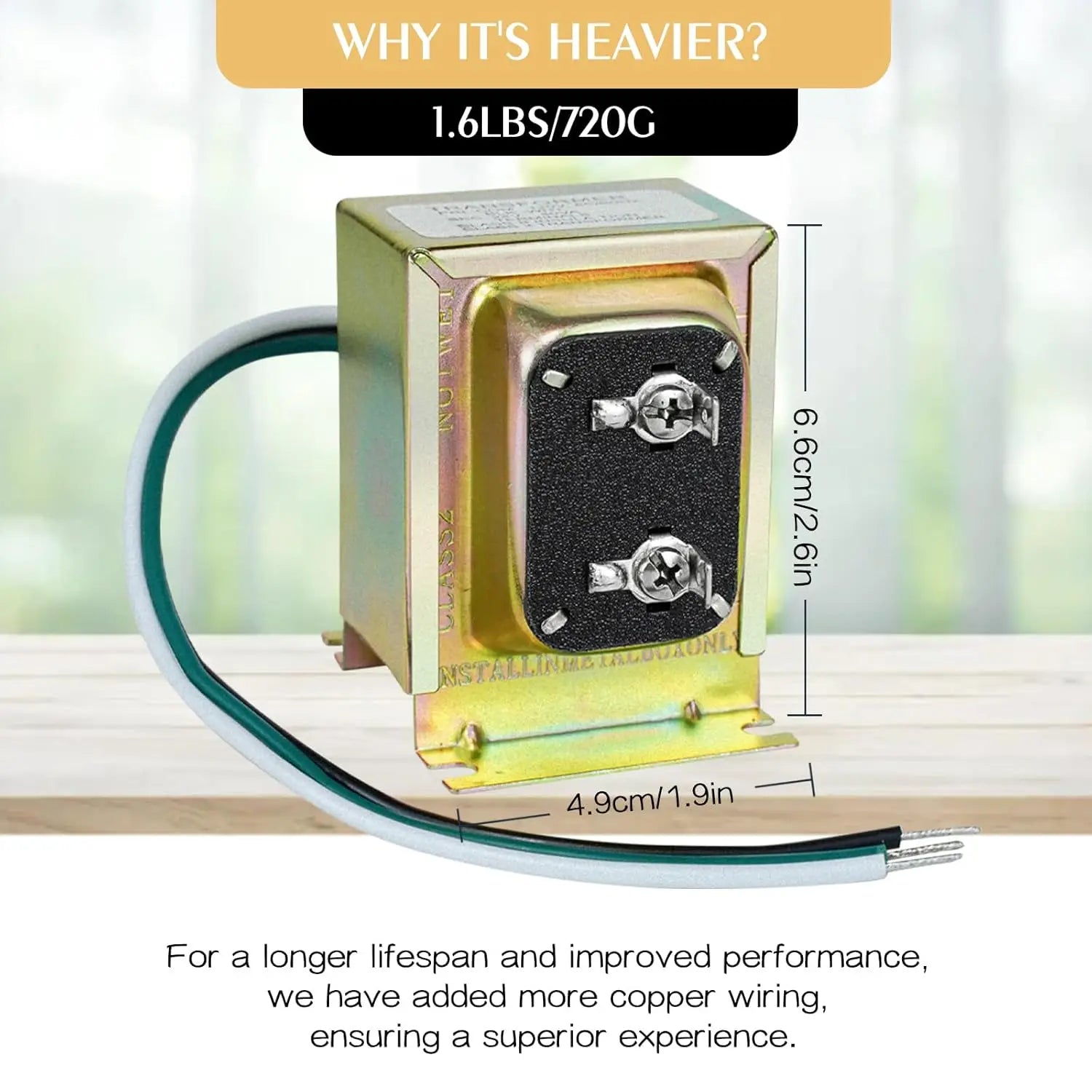 24V AC 40VA Transformer for Doorbells & Thermostats – Stable Power Supply