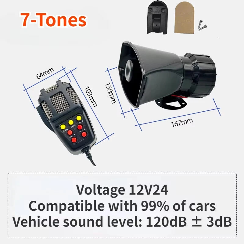 Multi-Tone Vehicle Horn with Handheld PA Control