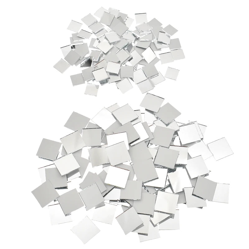 Square Glass Mirror Mosaic Tiles, 10 or 15 mm