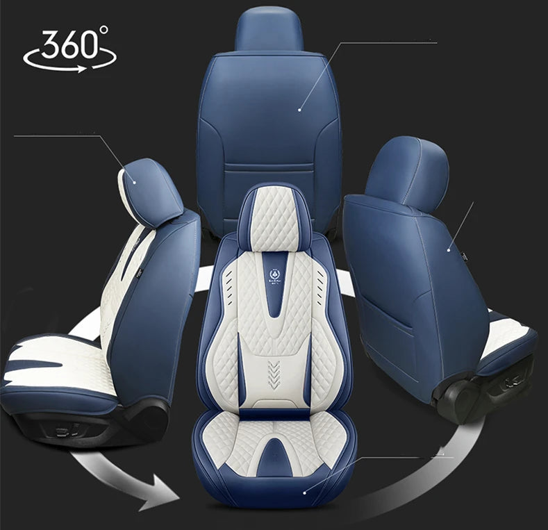 Універсальні чохли на автокрісла – комплект повного покриття з нубукової шкіри Nappa