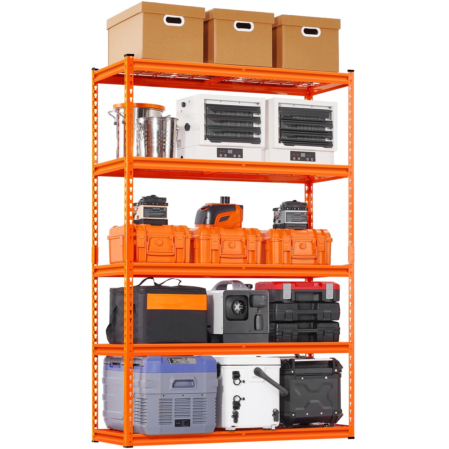 5-Tier Adjustable Metal Garage Shelving Unit 48" Wide Heavy Duty