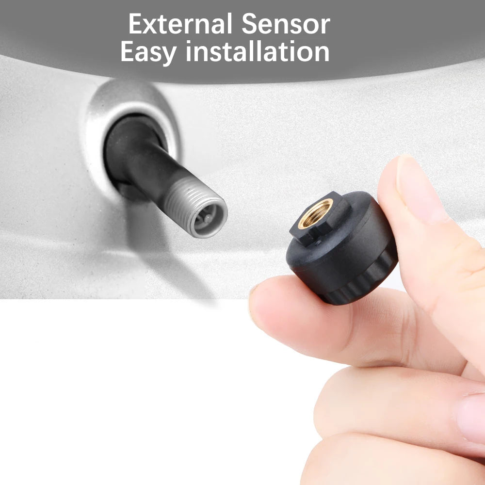 Solar TPMS Tire Pressure Monitoring System with External Sensors