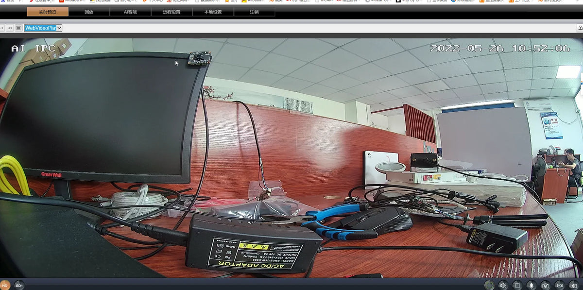 Câmera de Vigilância Interna PoE 4K 8MP Mini