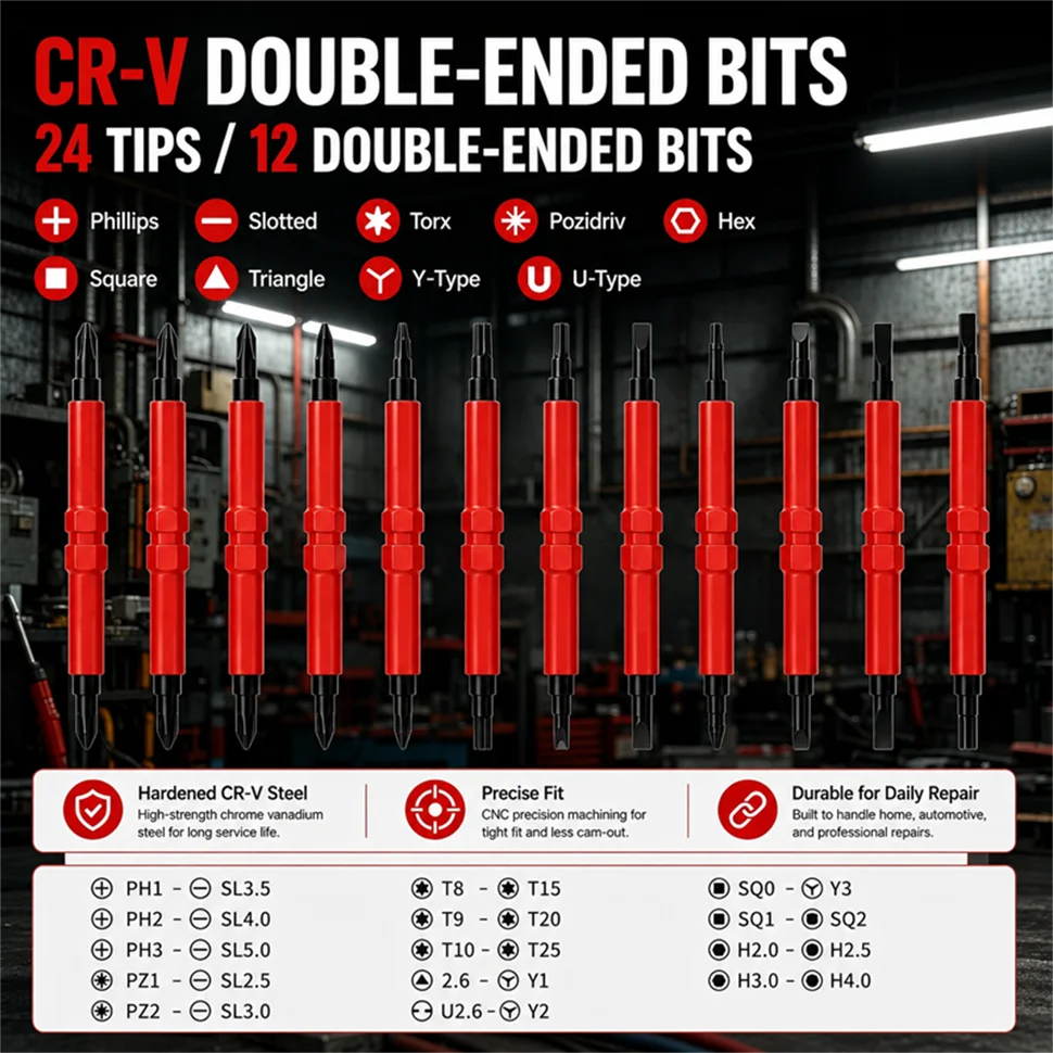 Interchangeable Screwdriver Set - 18- or 31-in-1