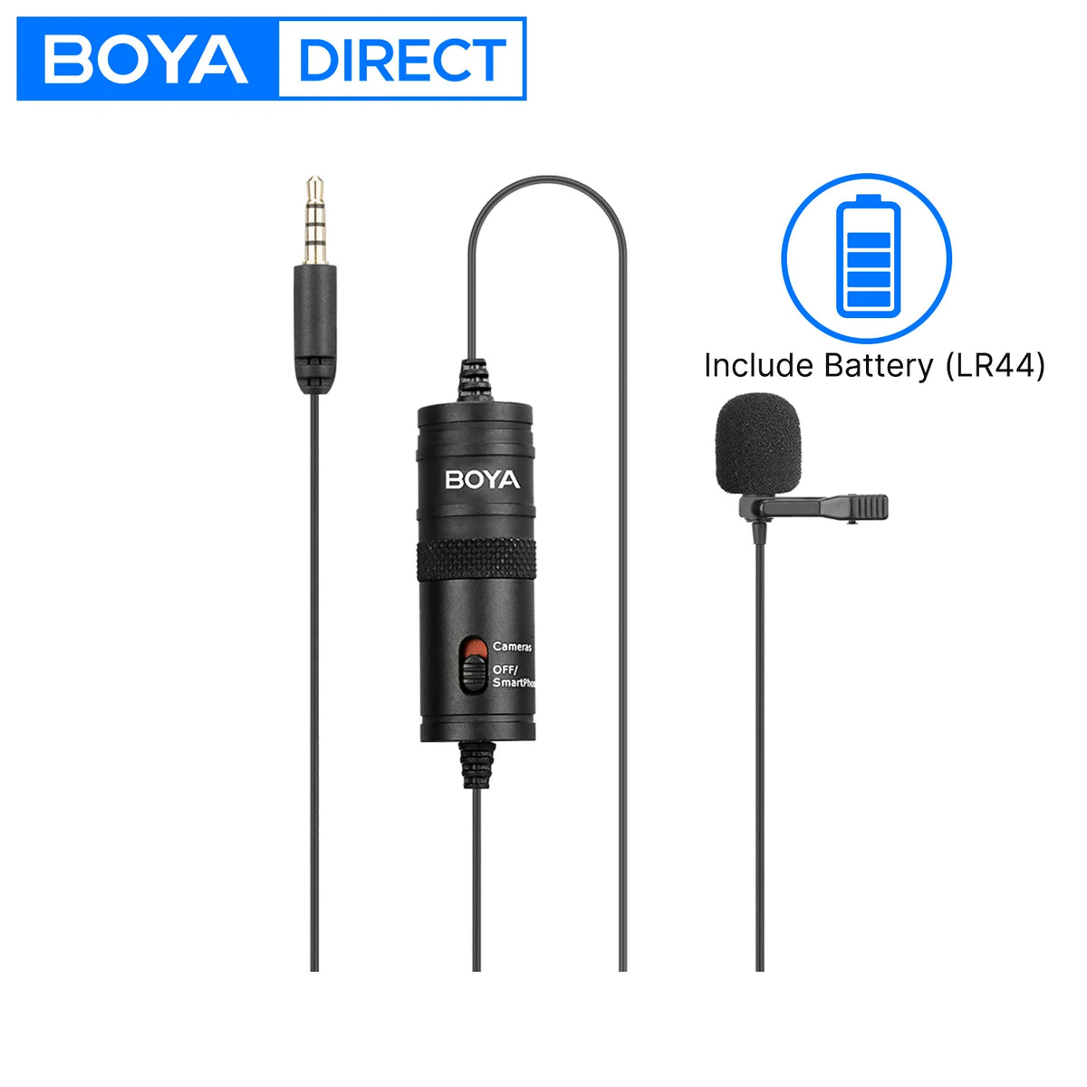BY-M1 / BY-M1S Wired Lavalier Microphone