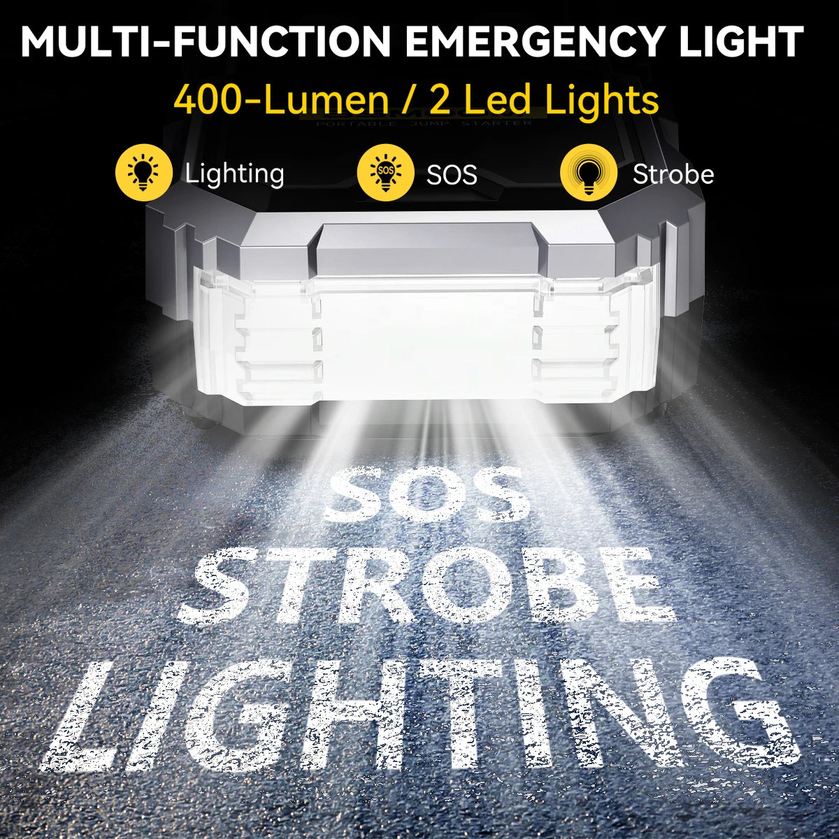 Prenosný štartér na auto a vzduchový kompresor 6000A booster