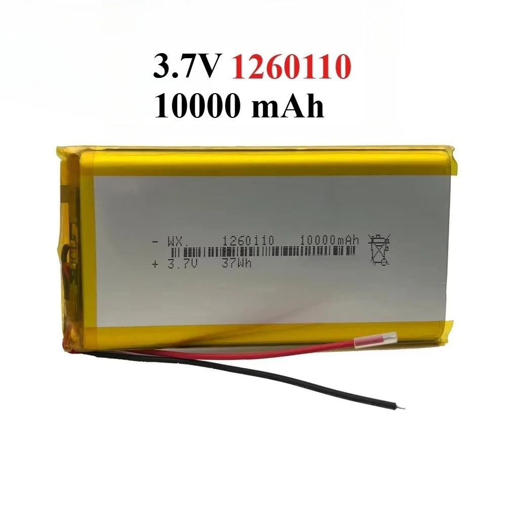 1260110 3.7V Lithium-Polymer Battery, Pack Options