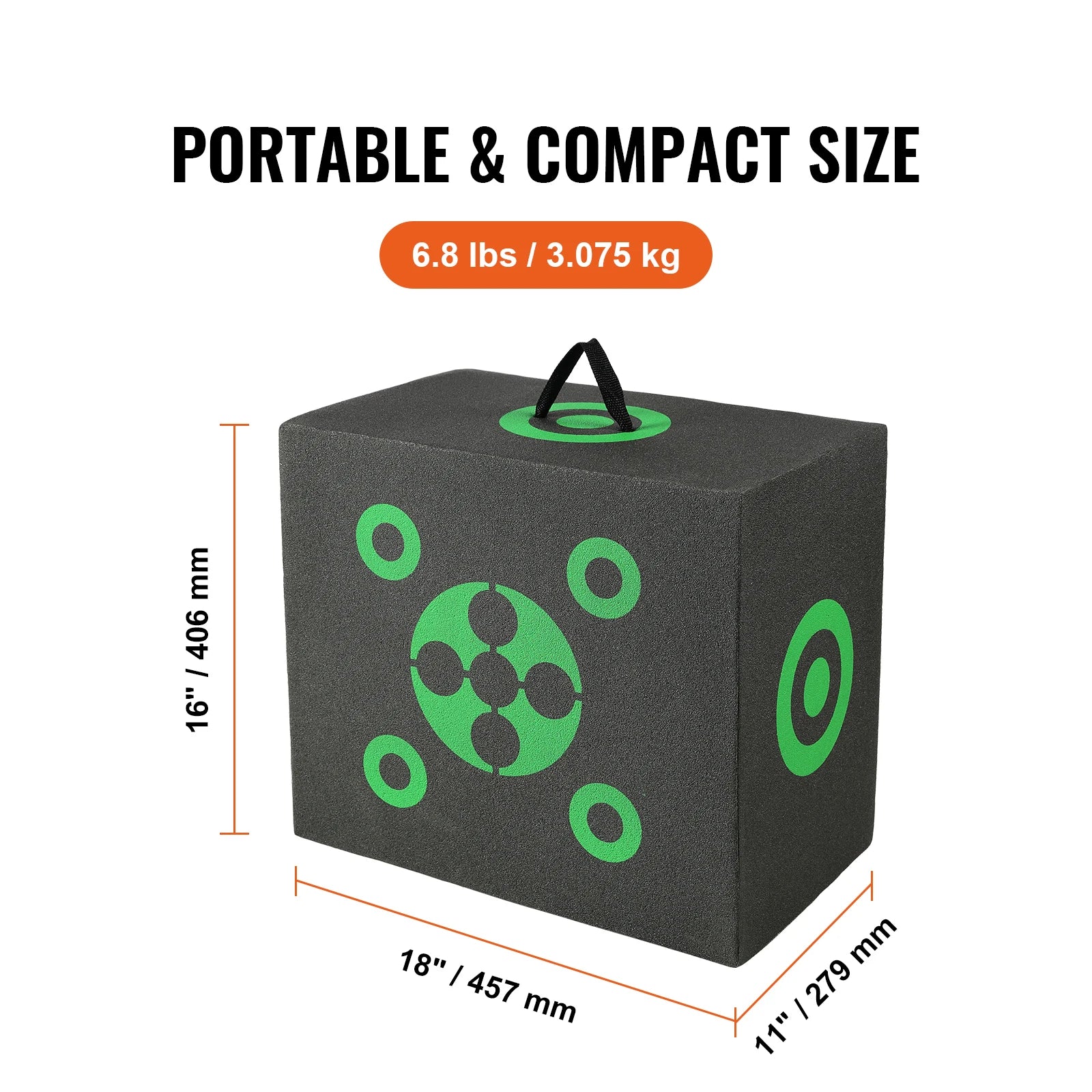 SucceBuy All-side Shotting Outdoor Portable Archery Target with Carry Handle Easy Arrow Removal Visibility Easy to Transport