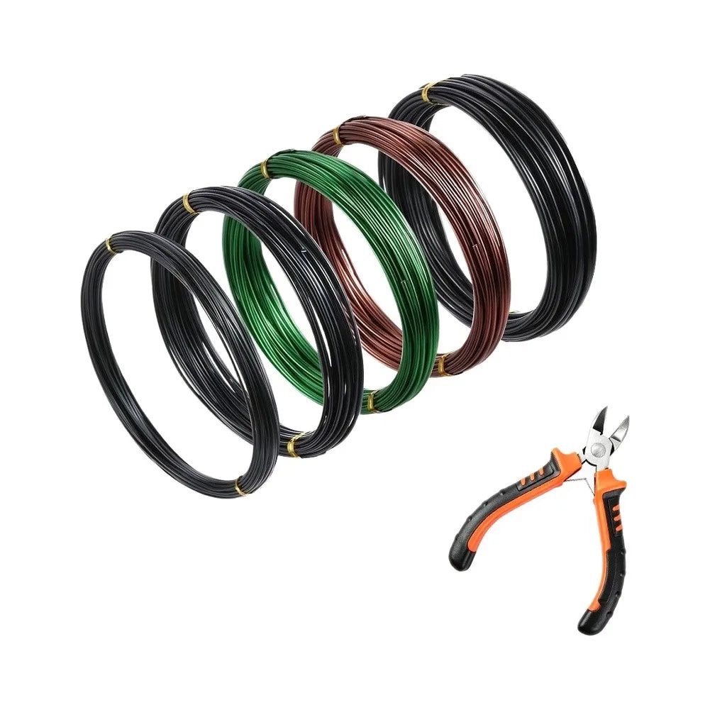 Kit de fio de treino para bonsai com corta-fios