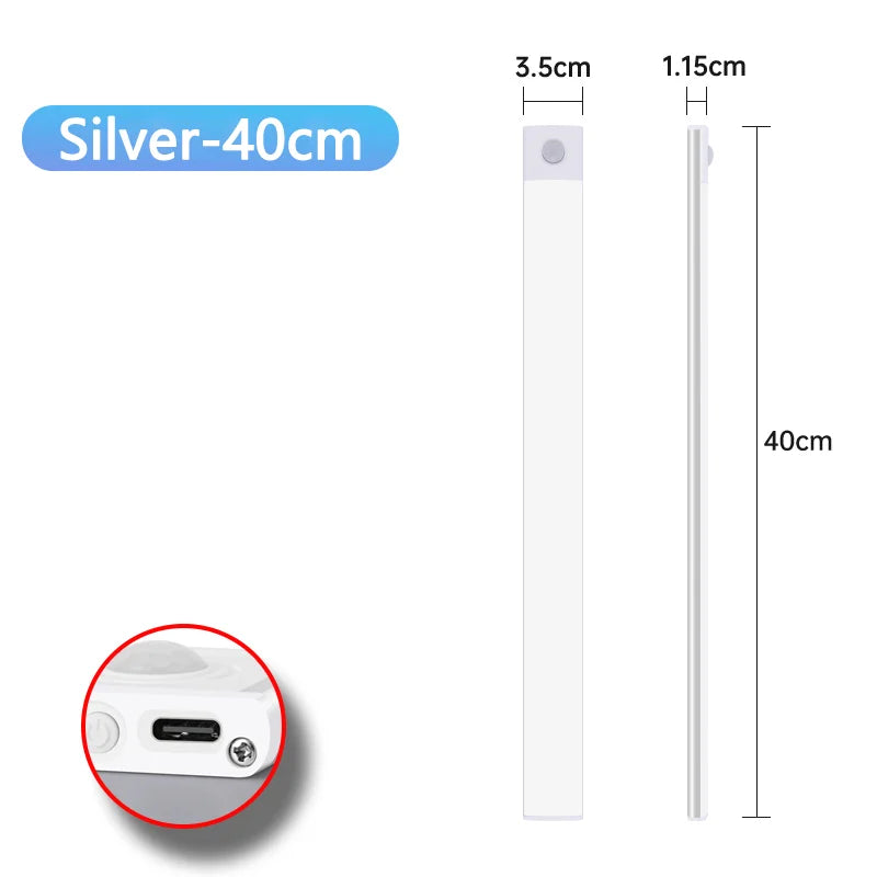USB-aufladbare Vierfarbiges Schrank-Sensorlicht