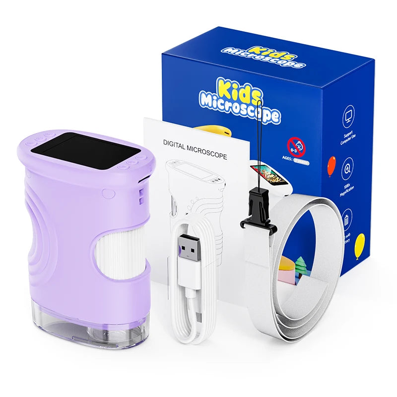 2-Inch Rechargeable Handheld Kids Microscope
