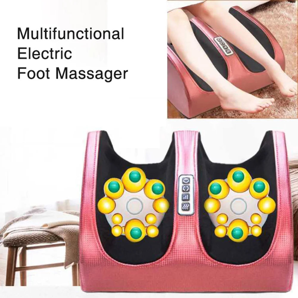 Hot Compression Electric Foot Massager Heating Therapy Shiatsu Kneading Roller Muscle Relaxation Pain Relief Foot Spa Machines