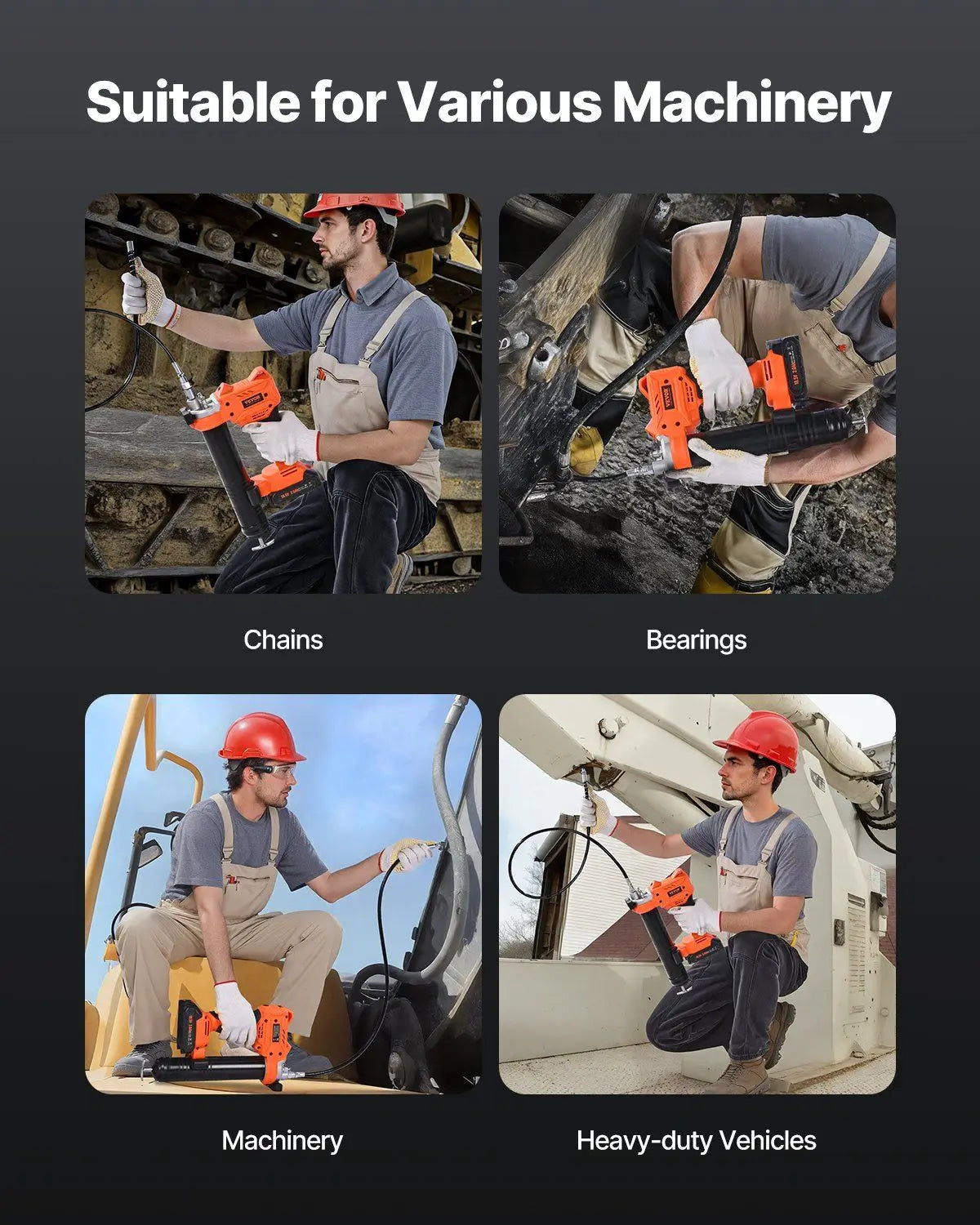 Battery Powered Grease Gun 8000 PSI Cordless 20V Operation