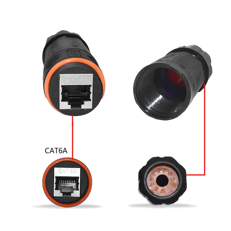 Sealed RJ45 Ethernet Coupler - Cat6/6A/7 Options
