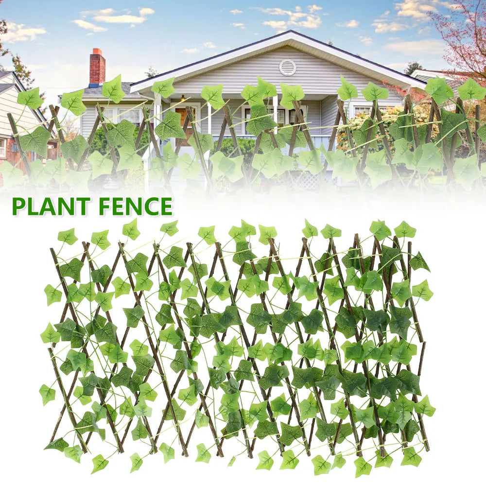 Artificial Garden Trellis Faux Ivy Fencing Panel Expandable Privacy Fence Artificial Leaf Screening For Balcony Garden Decor