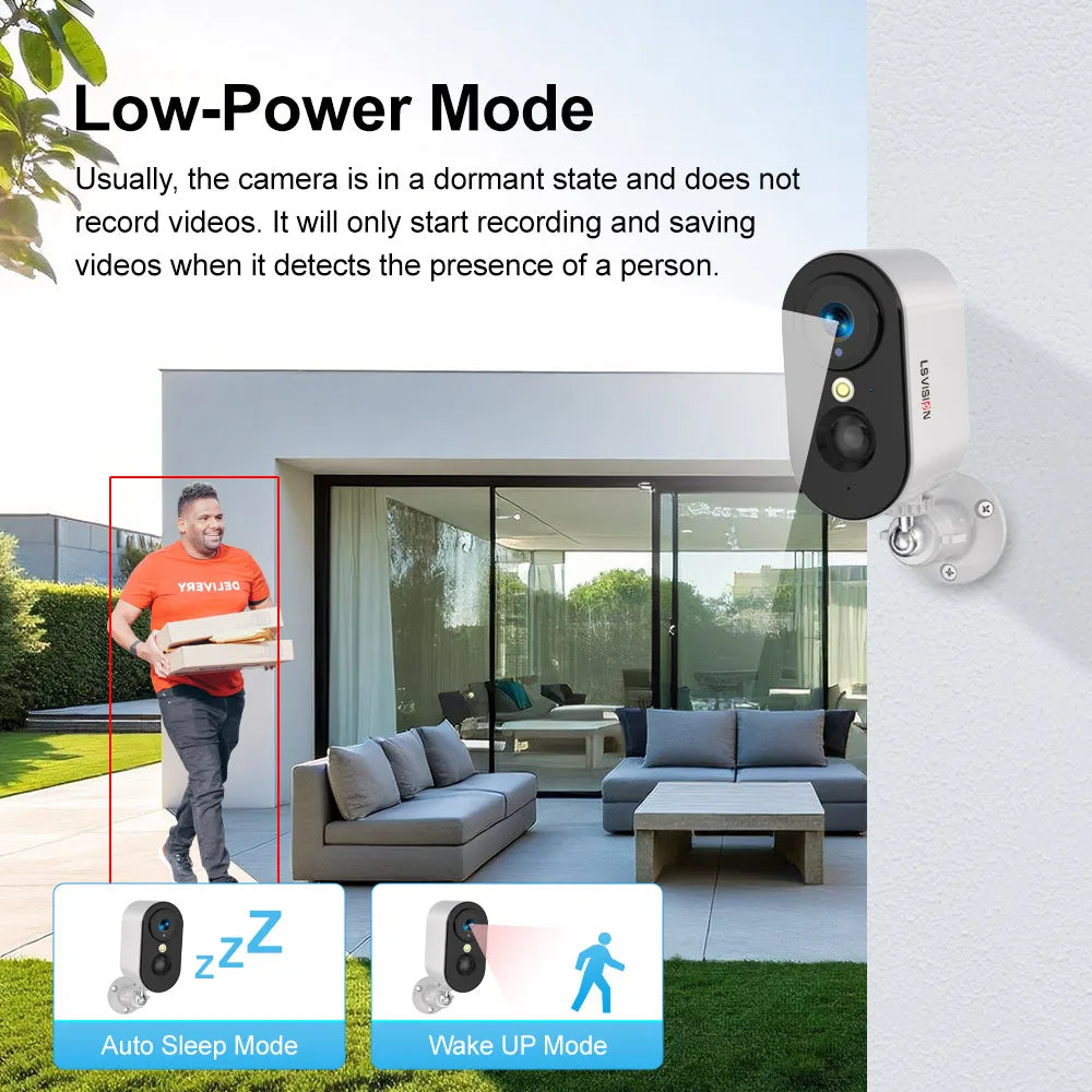 Telecamera di Sicurezza PTZ Wireless 4G 4MP con Batteria per Esterni CCTV