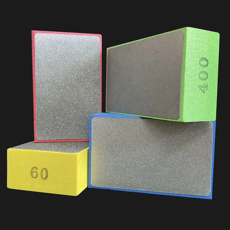Discos de polimento manual de diamante 60/100/200/400# Bloco de abrasivo para azulejos vidro Polimento Areia Padrão Disco de polimento Abrasivo para pedra