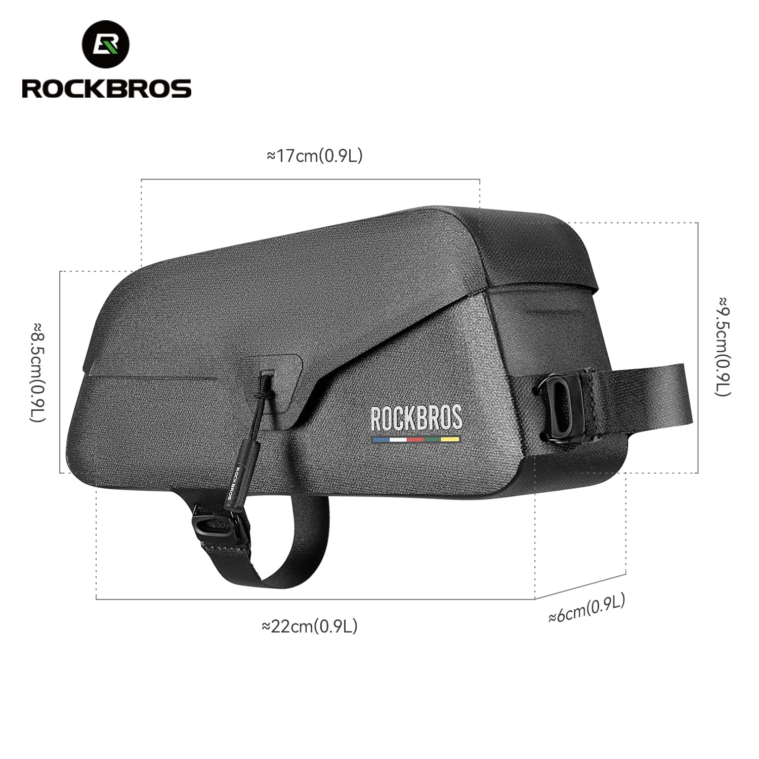 Borsa Impermeabile ROCKBROS ROAD TO SKY per Tubo Superiore della Bici, Borsa Telaio per Ciclismo, Leggera per Accessori da Bicicletta