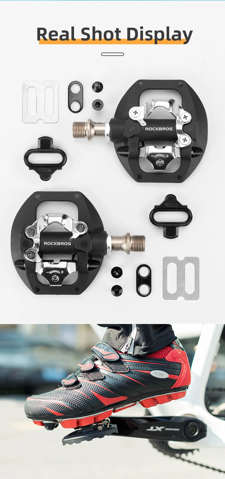 Dual-Purpose Bicycle Pedals with Sealed Bearings