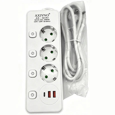EU Extension Power Strip - Socket Options