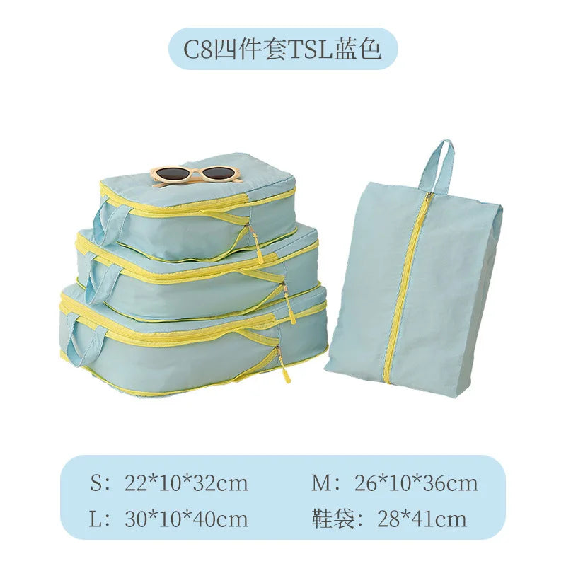 Four-Piece Taslan Travel Packing Set