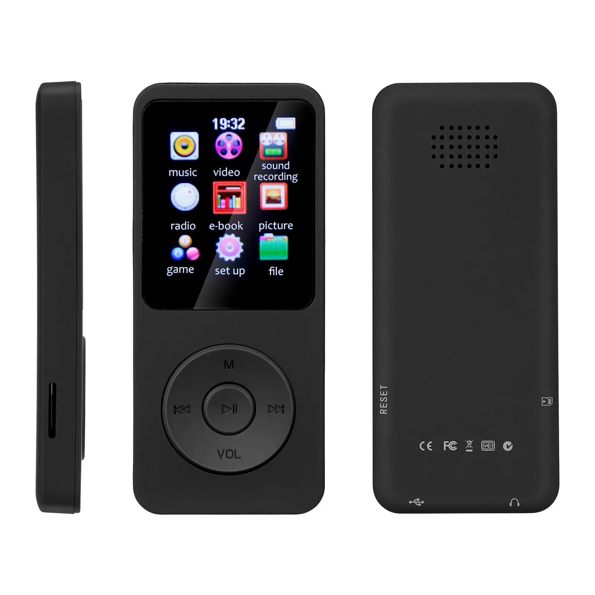 Portable MP3 Player 1.8 Inch Screen Walkmen HIFI Bluetooth Compatible E-Books Recording Bluetooth Wifi Pplayer FM Radio Player
