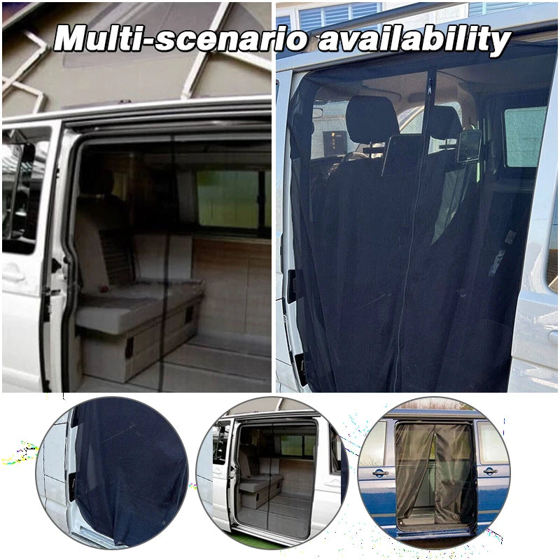 FOR VW T5 T6 SLIDING DOOR MAGNETIC INSECT MOSQUITO FLY SCREEN NET CAMPER