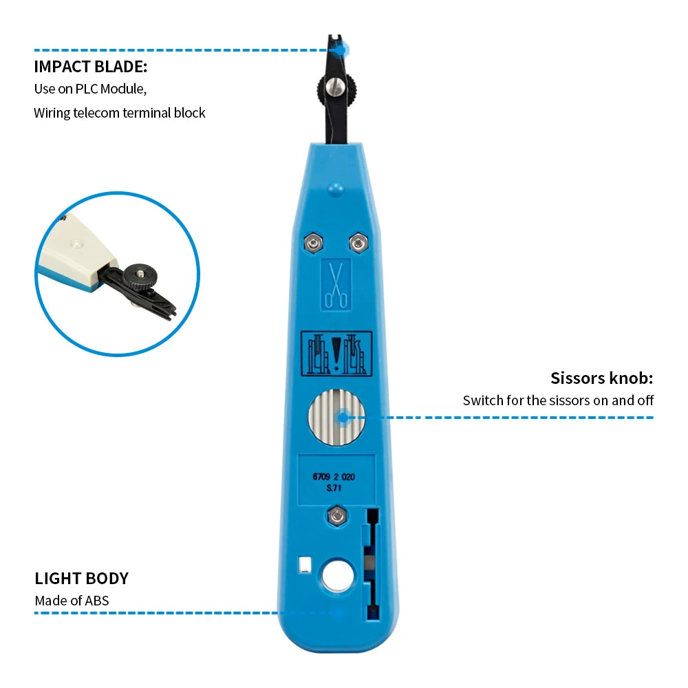Adjustable Impact Punch-Down Tool for 66/110 Blades