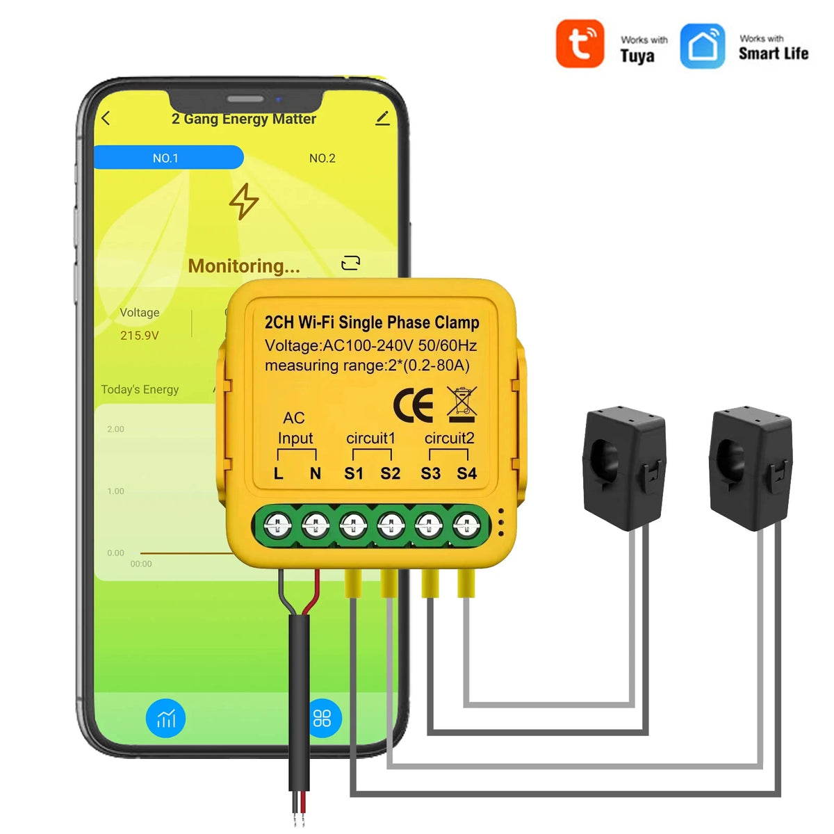 Wi-Fi-energimätare - en eller två kanaler