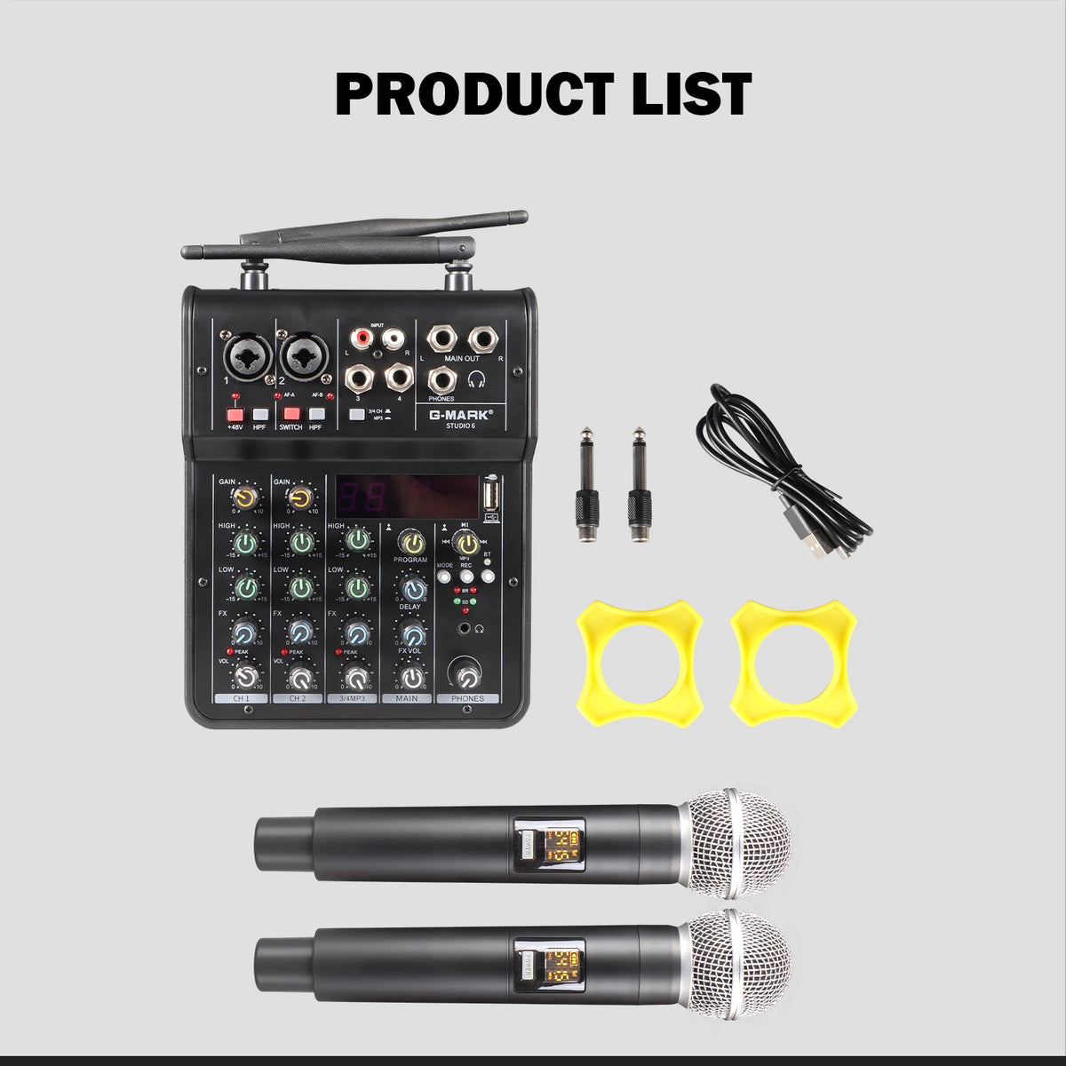 Studio 6 Audio Mixer with Bluetooth and USB