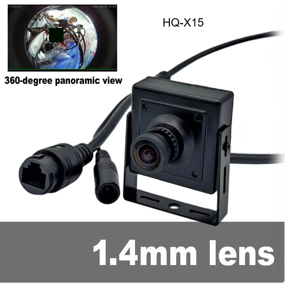 Cámara de seguridad PoE ojo de pez mini interior 5MP