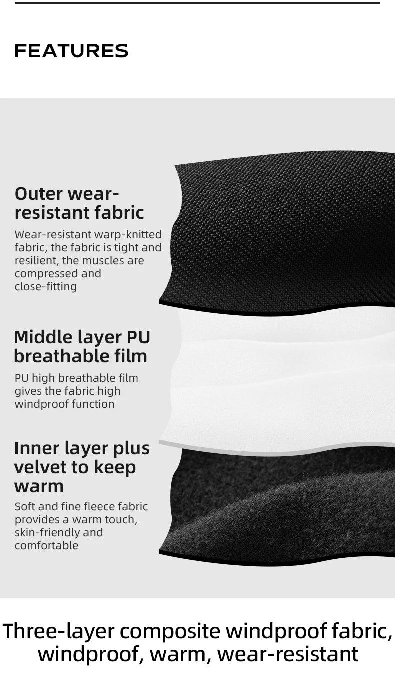 Men’s Thermal Cycling Jacket Windproof Fleece Bike Coat