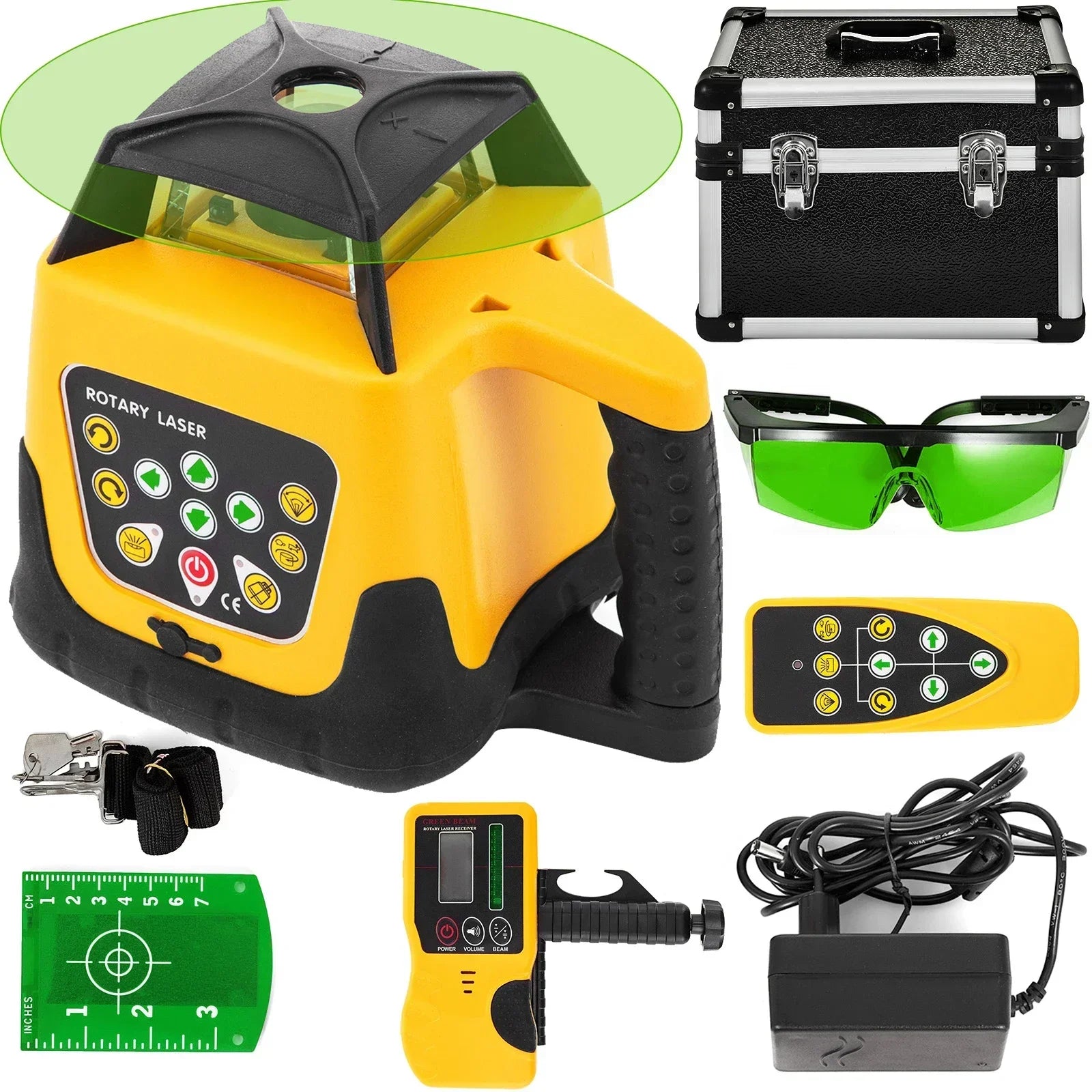 360° Rotary Laser Level with 500m Range Self-Leveling Tool