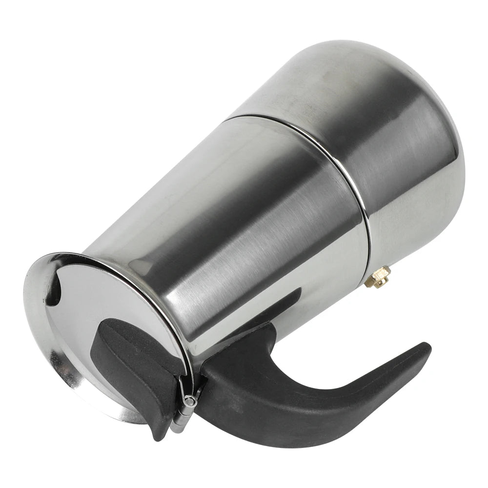 Stainless Steel Moka Pot for Stovetop Espresso, 2 to 9 Cups