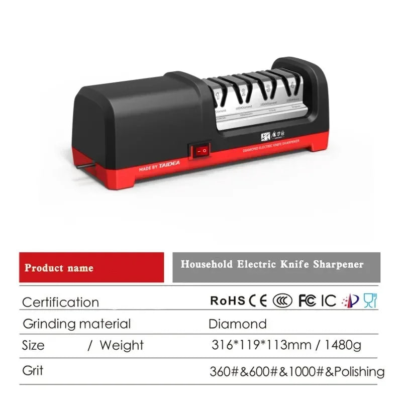 Diamond Electric Knife Sharpener with 4-Stage Precision System