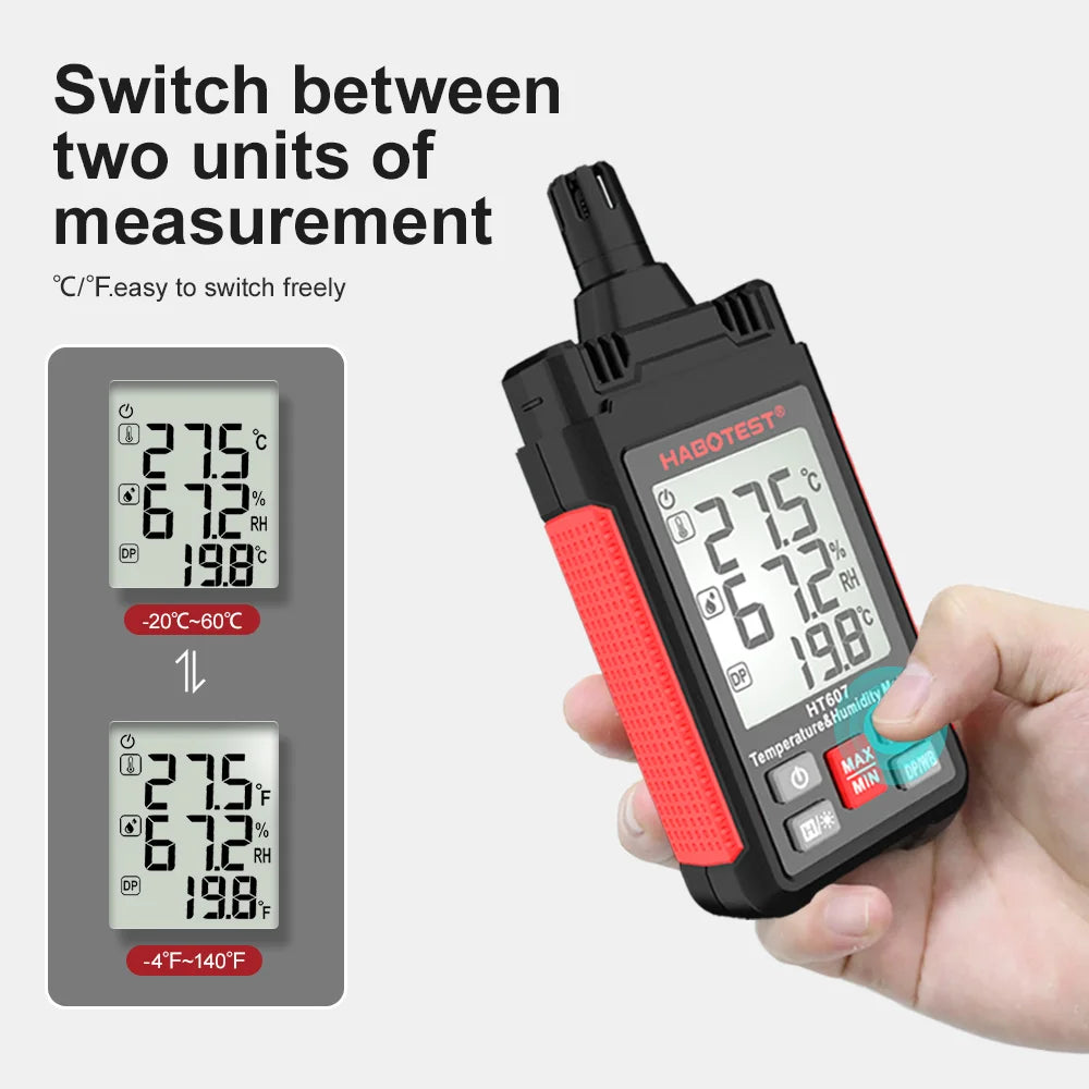 HT607 Temperature and Humidity Meter