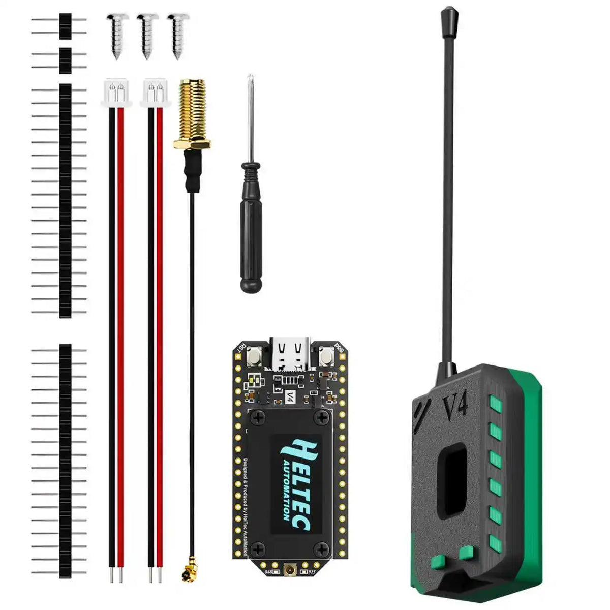 Heltec V4 Meshtastic WiFi LoRa 32 razvodna pločica kućište set meka antena ESP32 SX1262 sol energija BLE Low Power