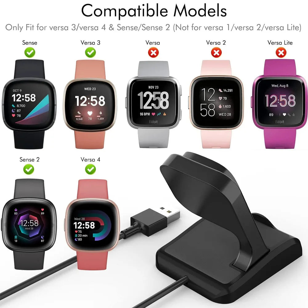 USB Charging Stand for Fitbit Sense & Versa 3/4