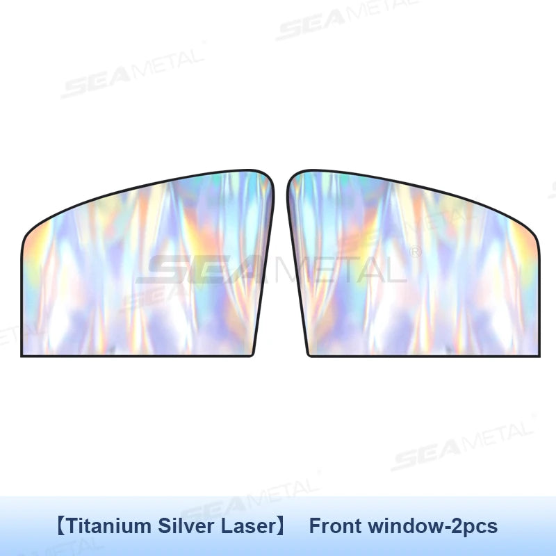 SEAMETAL 2Pcs Car Side Window Sun Shade Magnetic Car Sunshade Curtains Summer Sun Protection UV Blocking Auto Provacy Curtains