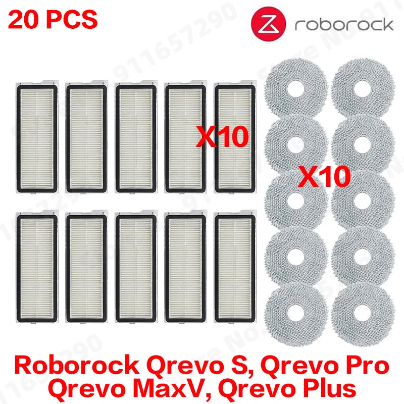 Náhradné diely pre robotický vysávač Roborock Qrevo, viacero súprav